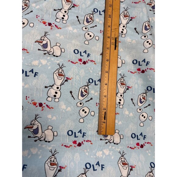 Disney Frozen Olaf Toss Print Cotton Fabric 1/2 yard x 43" Light Blue Kids Craft - Picture 5 of 8